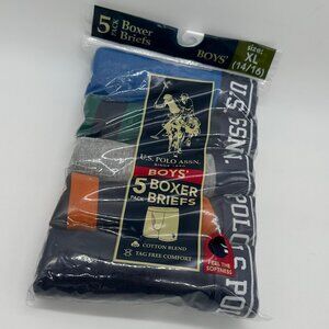 Boys U.S. Polo Assn. Boxer Briefs 5-Pack Size XL (14/16) NEW